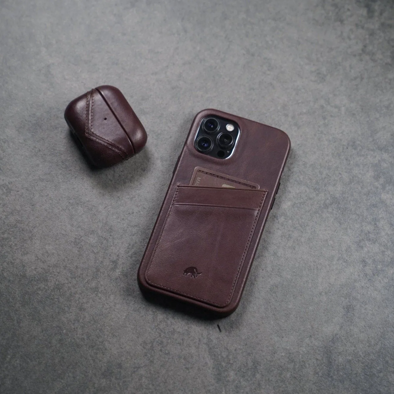 Leather AirPods Cases - BOURBON