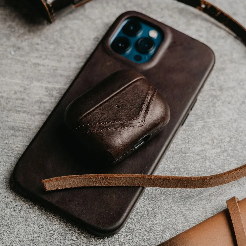 Leather AirPods Cases - BOURBON