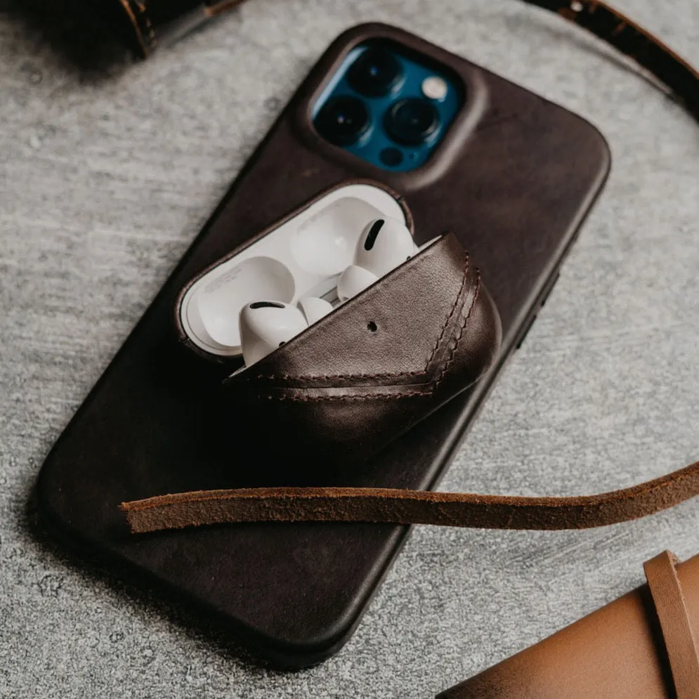 Leather AirPods Cases - BOURBON