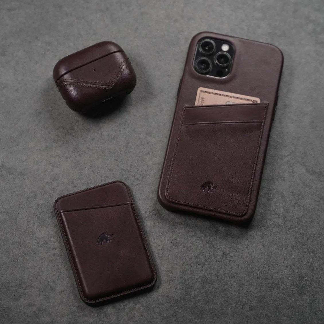 Leather AirPods Cases - BOURBON