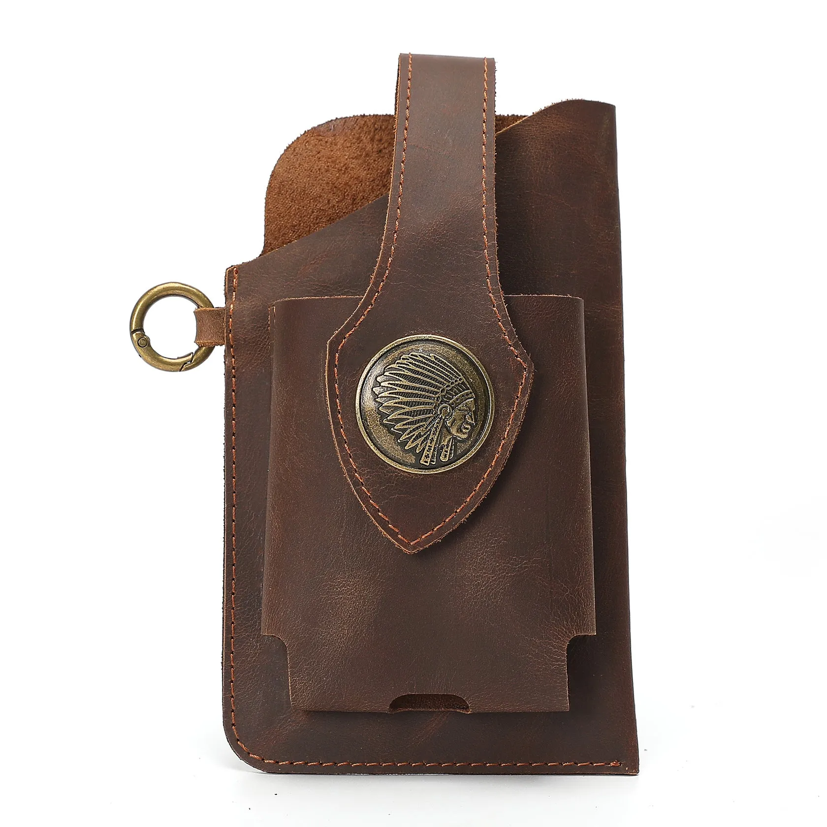 Leather Phone Belt Bag With Leather Belt