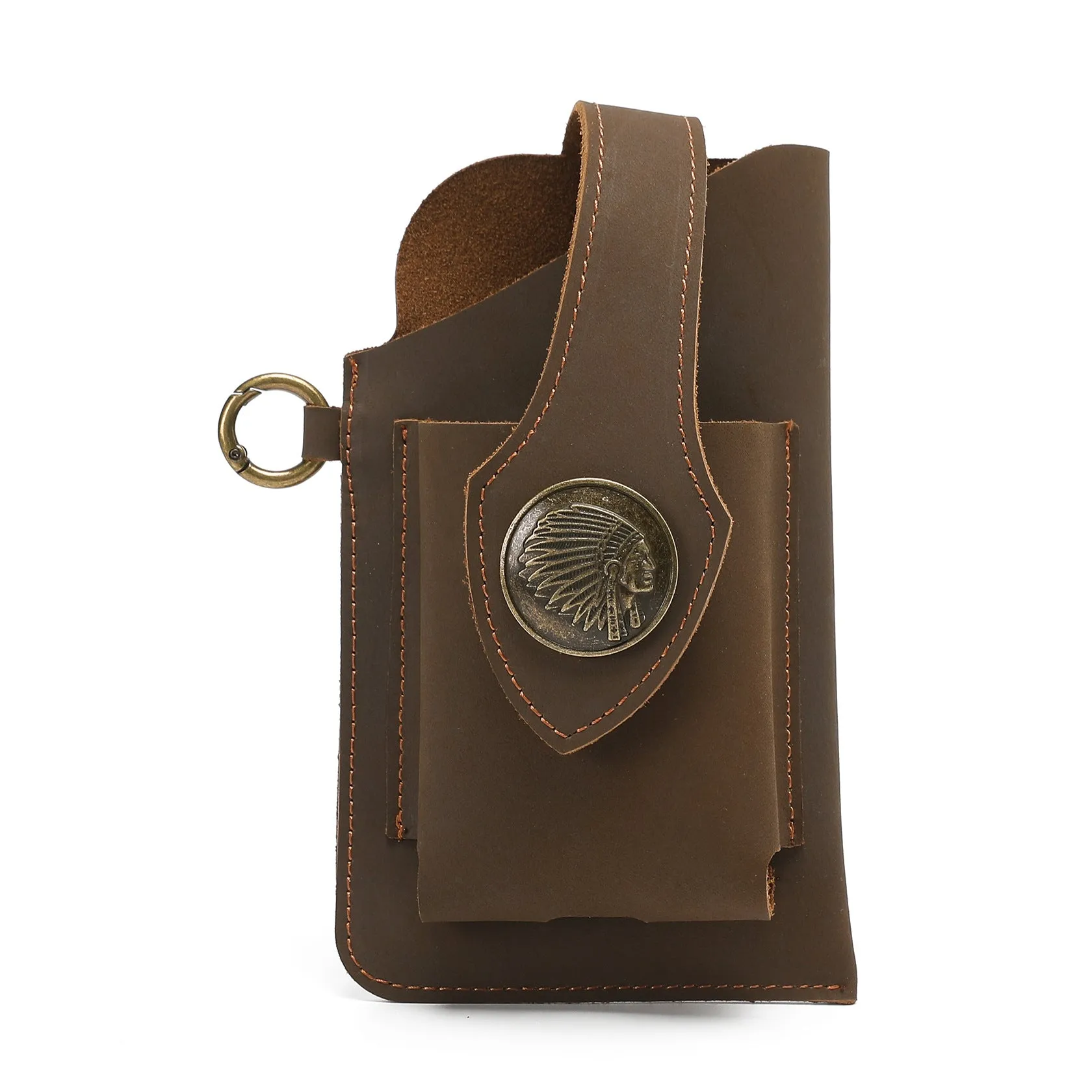 Leather Phone Belt Bag With Leather Belt