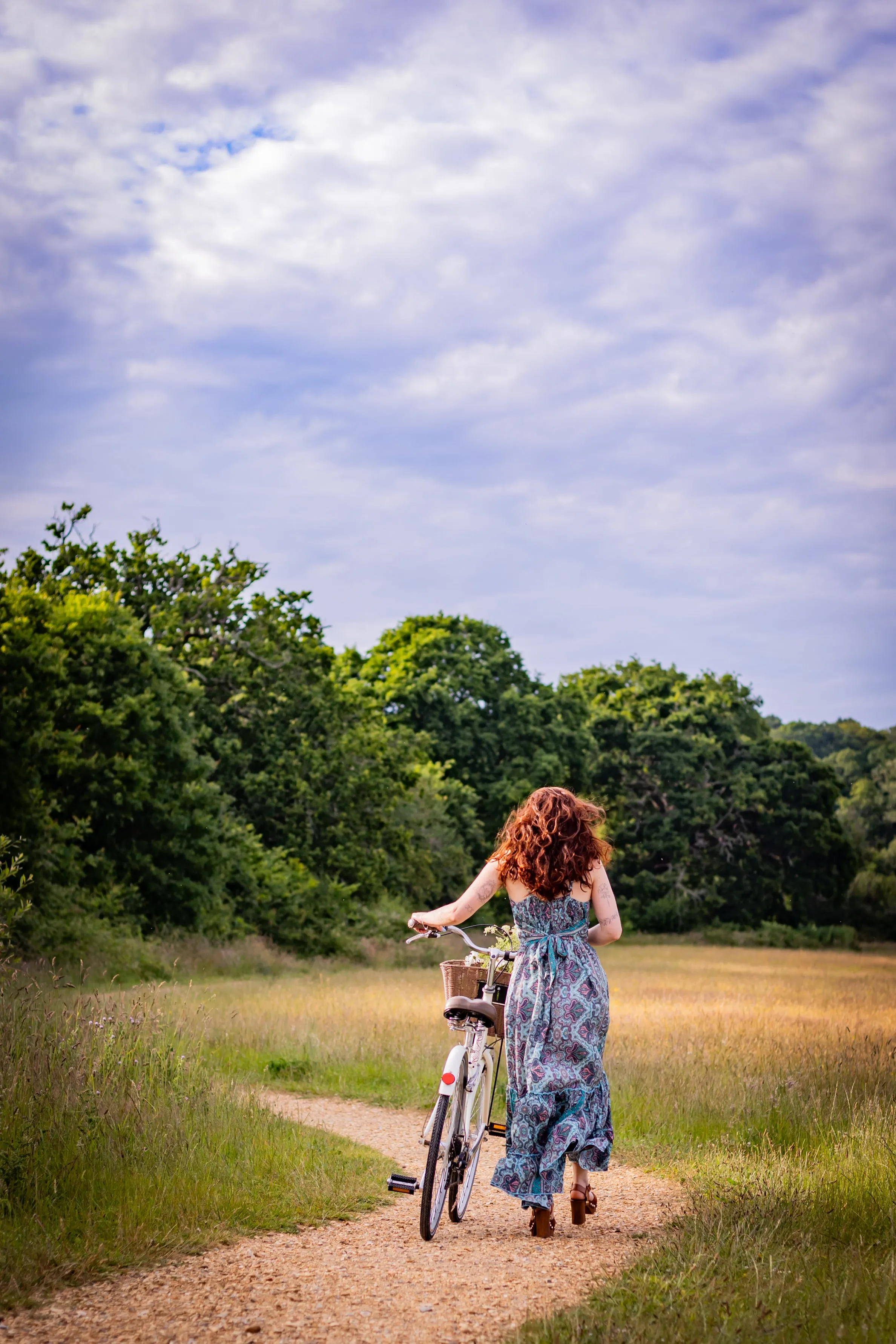 Liora Dress - Free Size (UK 8 - 16) - Blue Paisley - Ex Display