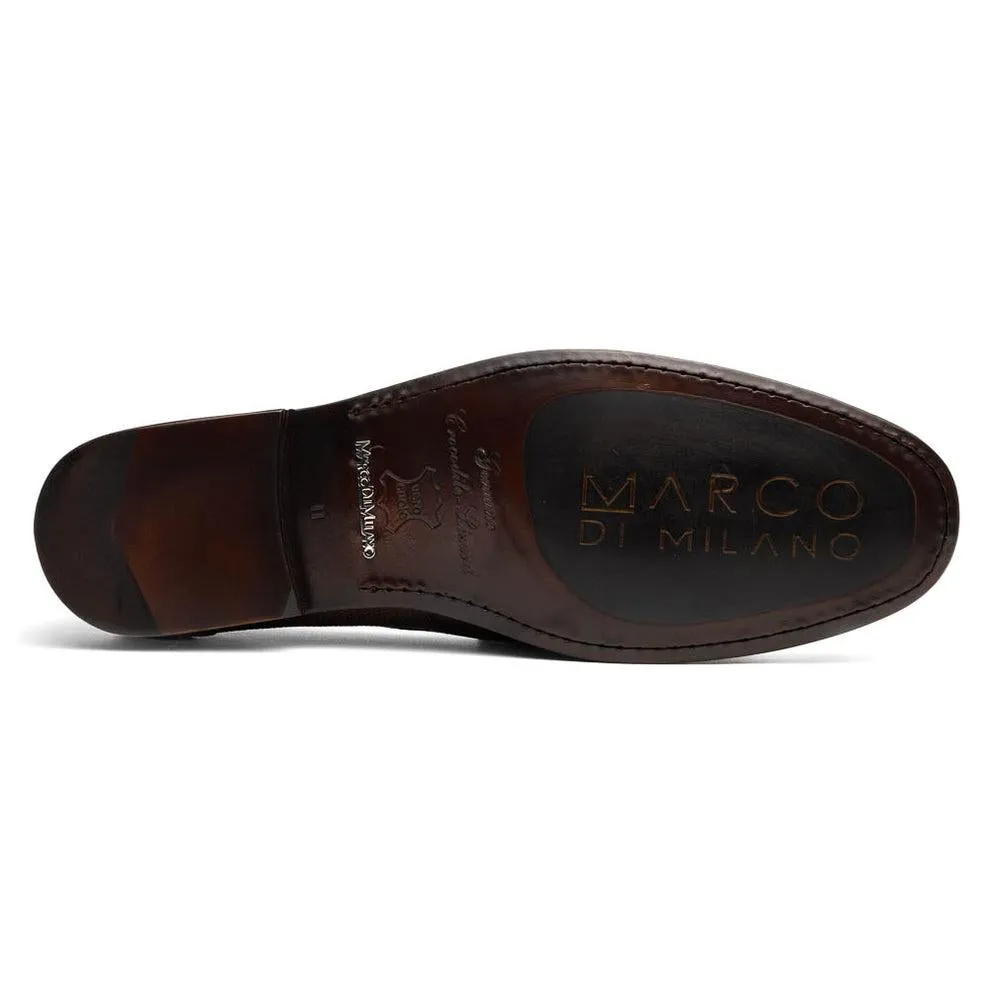 Marco Di Milano Adro Men's Shoes Exotic Caiman Crocodile / Lizard Horsebit Loafers (MDM1201)