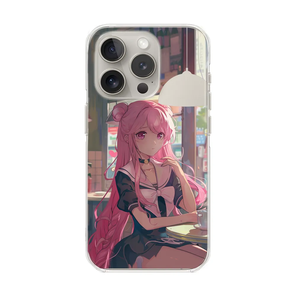 Oneticase Cafe Chilling Anime Girl Magnetic Case for iPhone