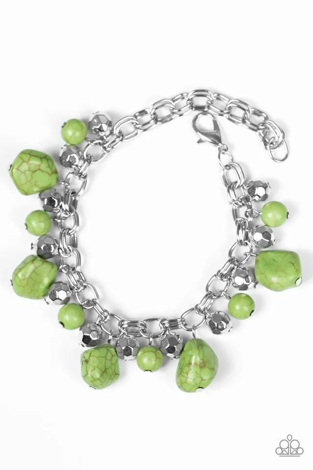 Paparazzi Accessories  - Practical Paleo #B342 Peg - Green Necklace