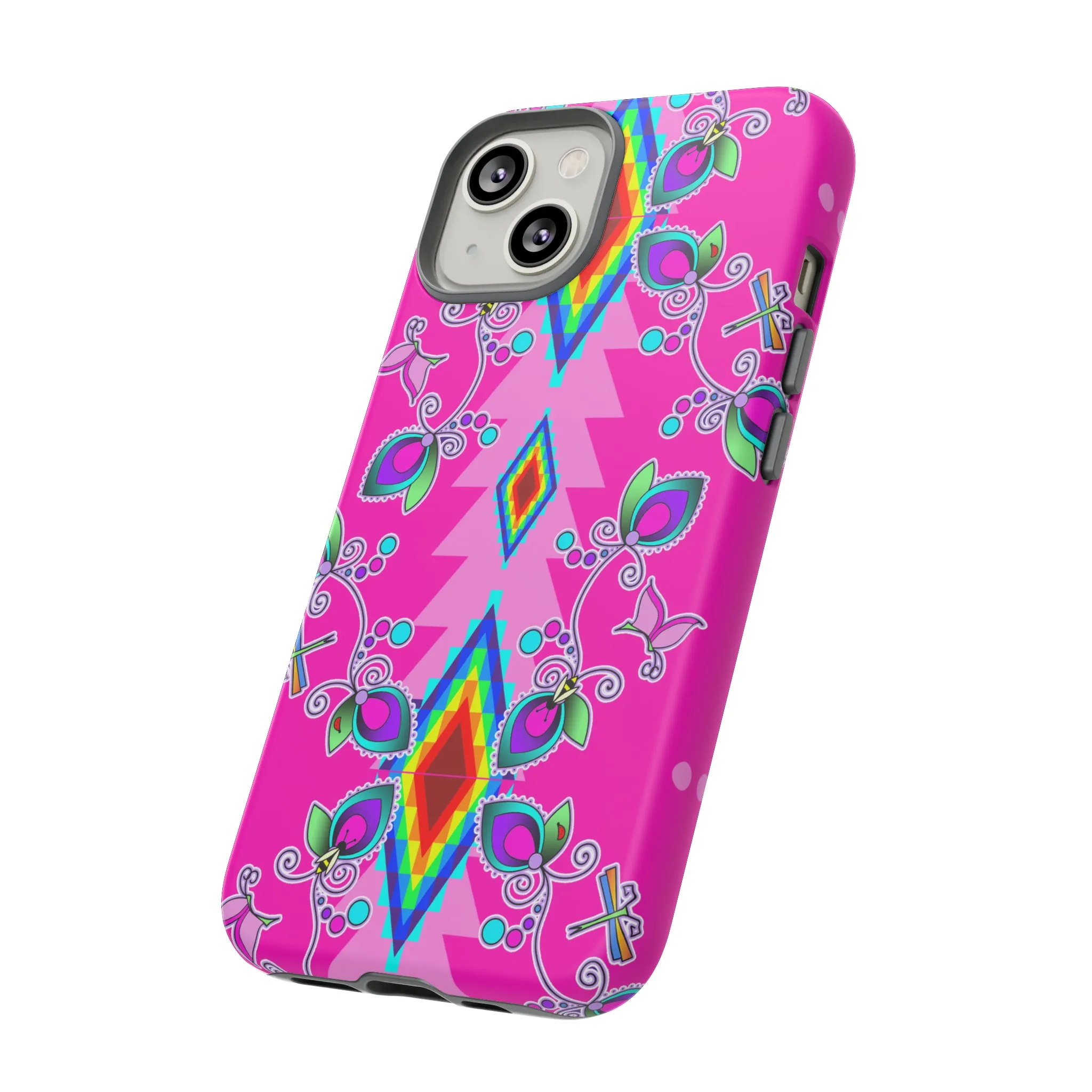 Pink Floral iPhone Case (15 and 14 models)