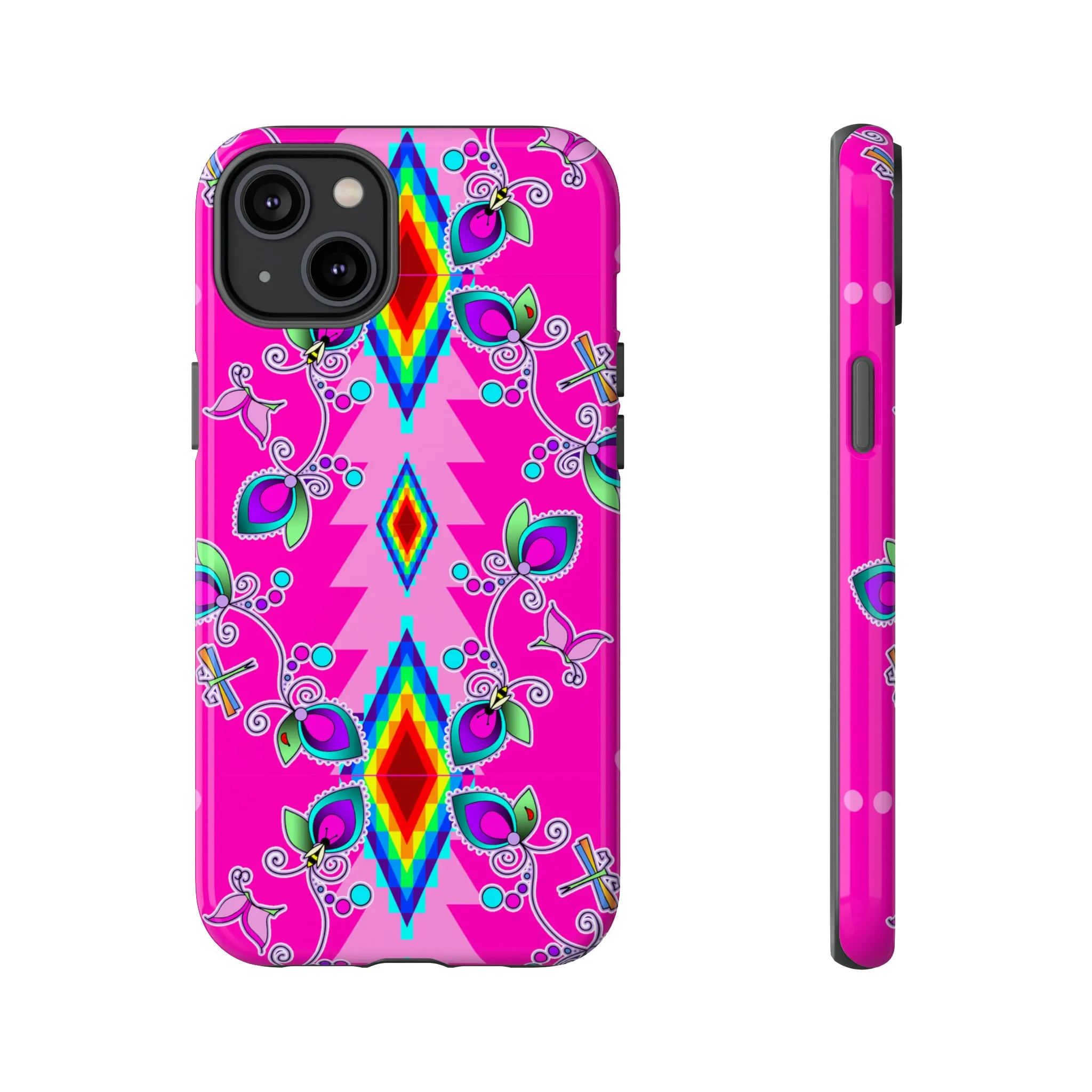 Pink Floral iPhone Case (15 and 14 models)