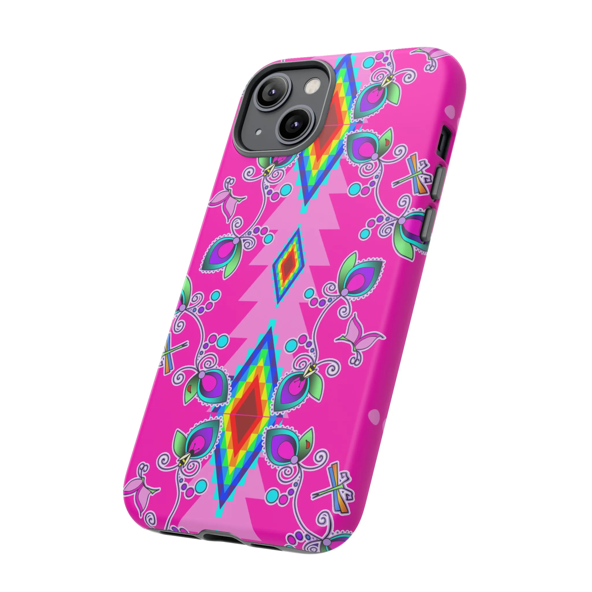 Pink Floral iPhone Case (15 and 14 models)