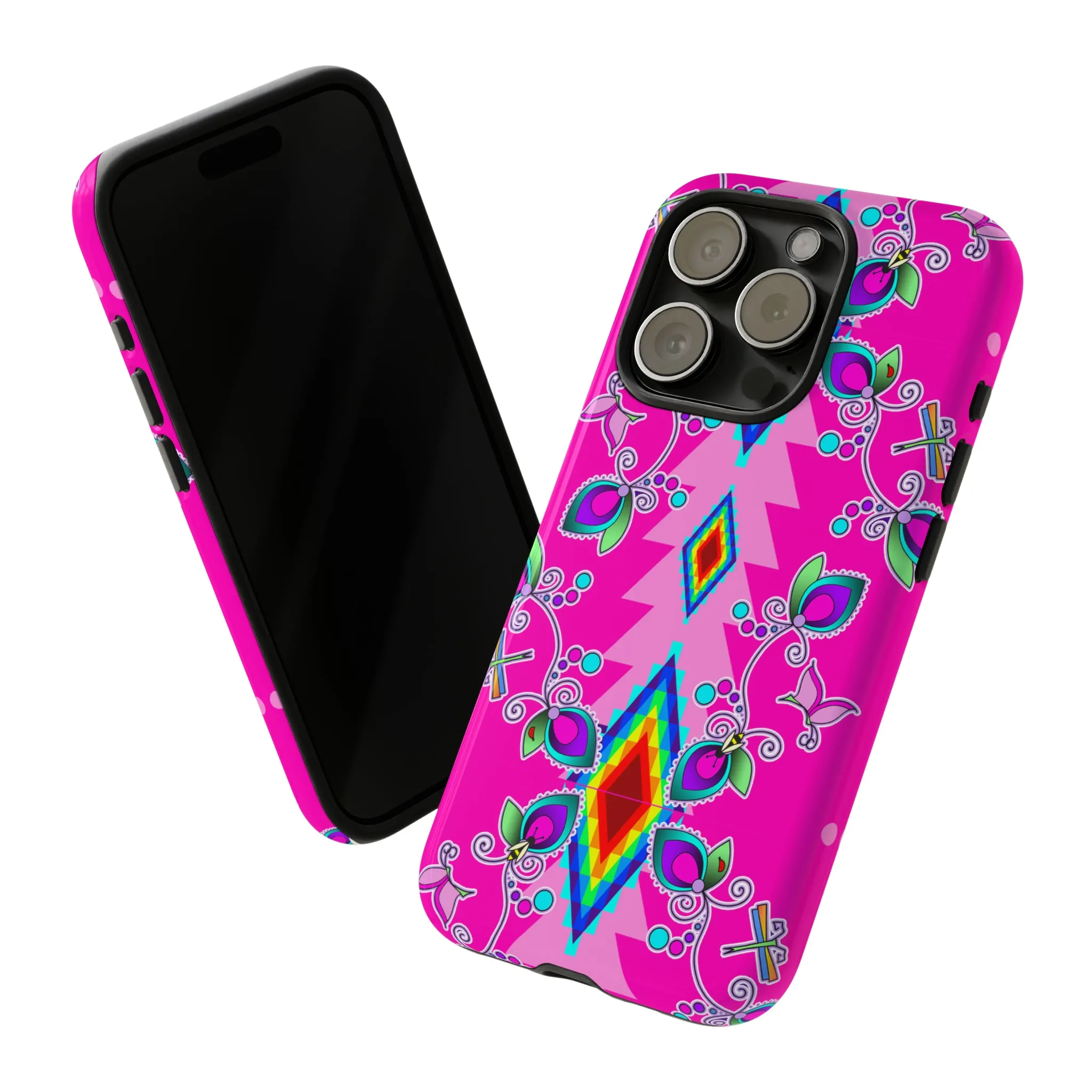 Pink Floral iPhone Case (15 and 14 models)