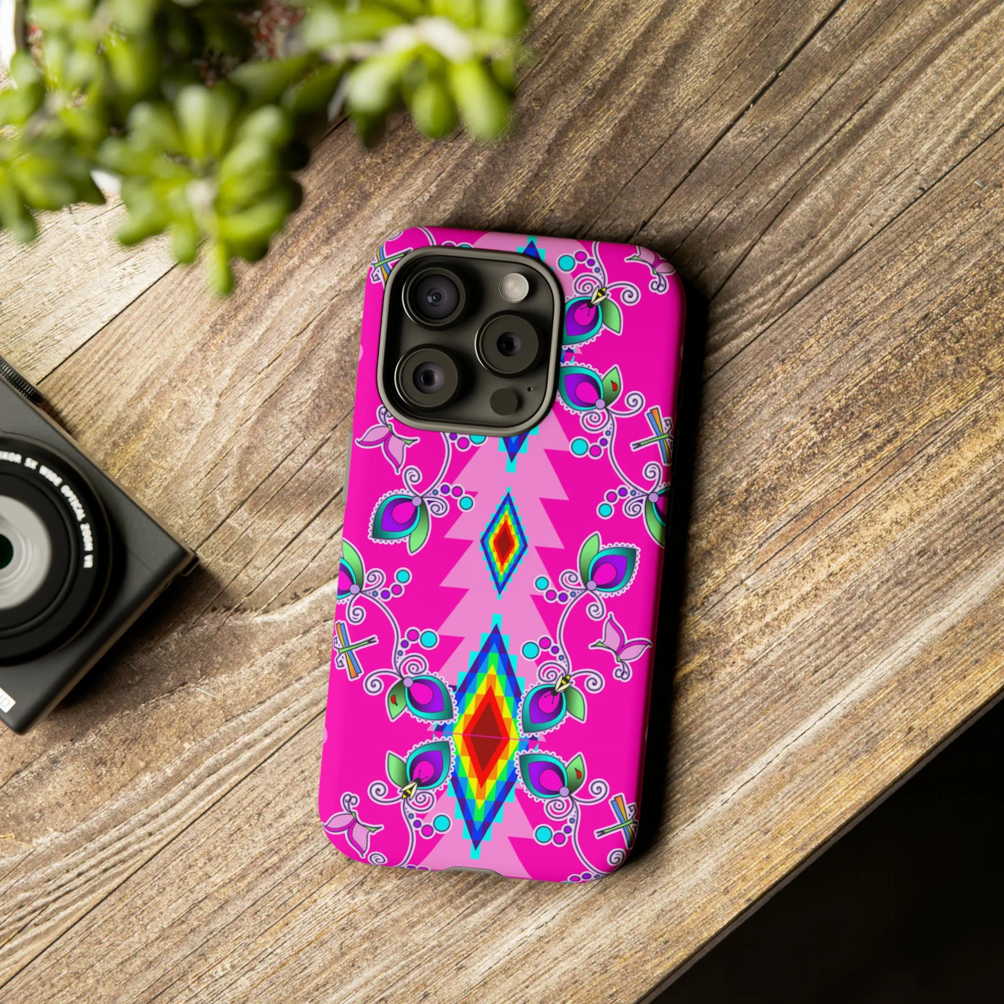 Pink Floral iPhone Case (15 and 14 models)