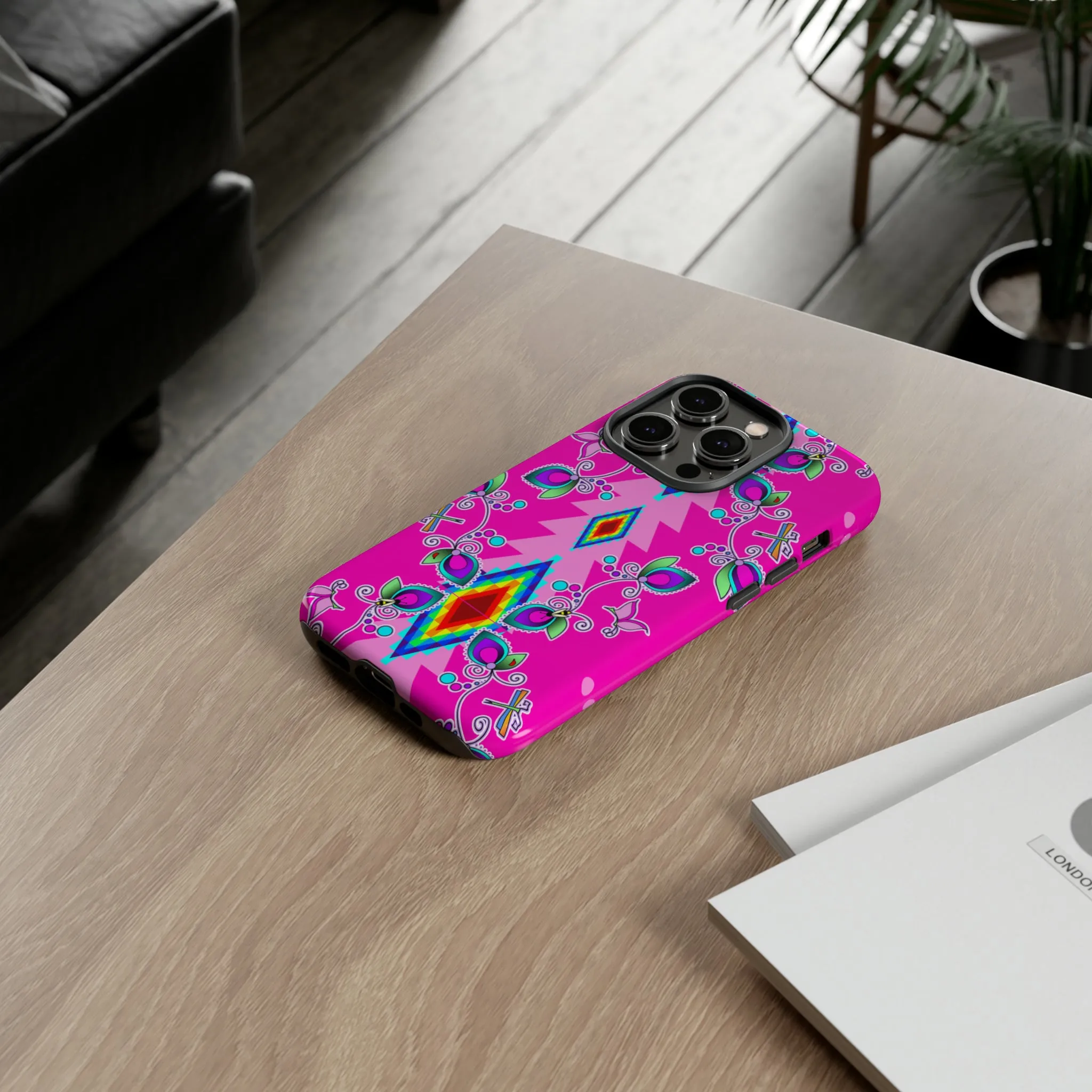 Pink Floral iPhone Case (15 and 14 models)