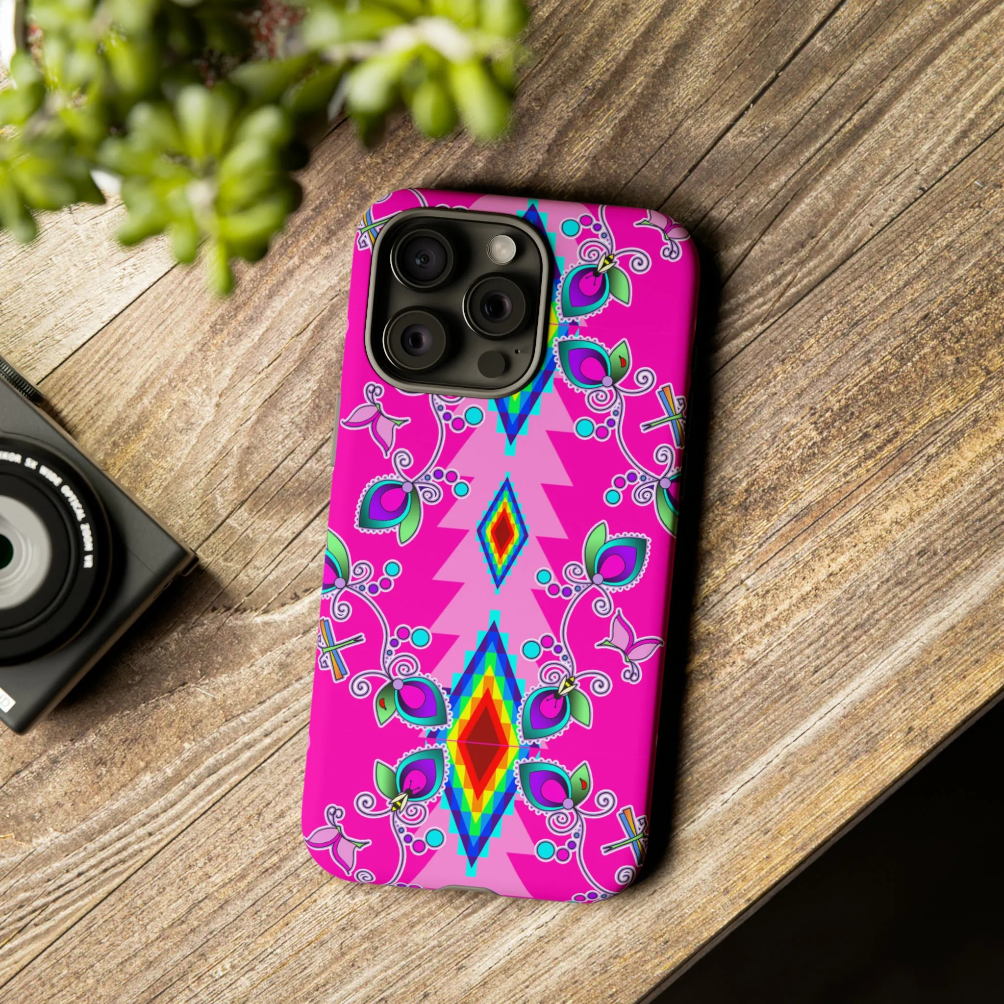 Pink Floral iPhone Case (15 and 14 models)