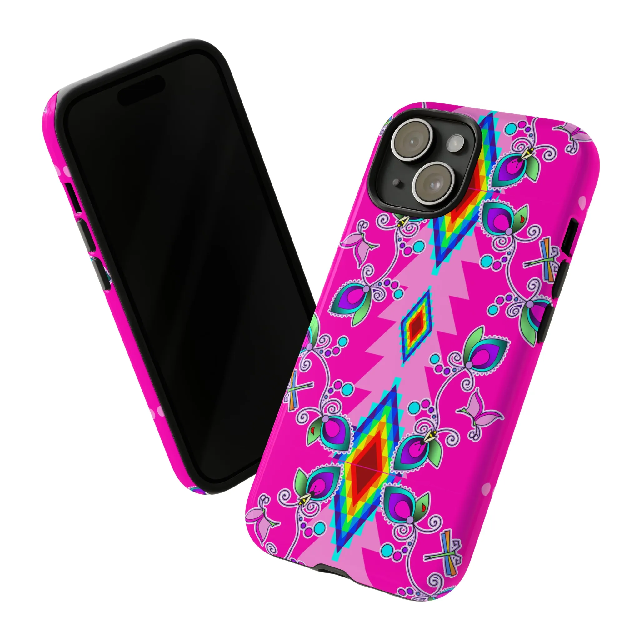 Pink Floral iPhone Case (15 and 14 models)