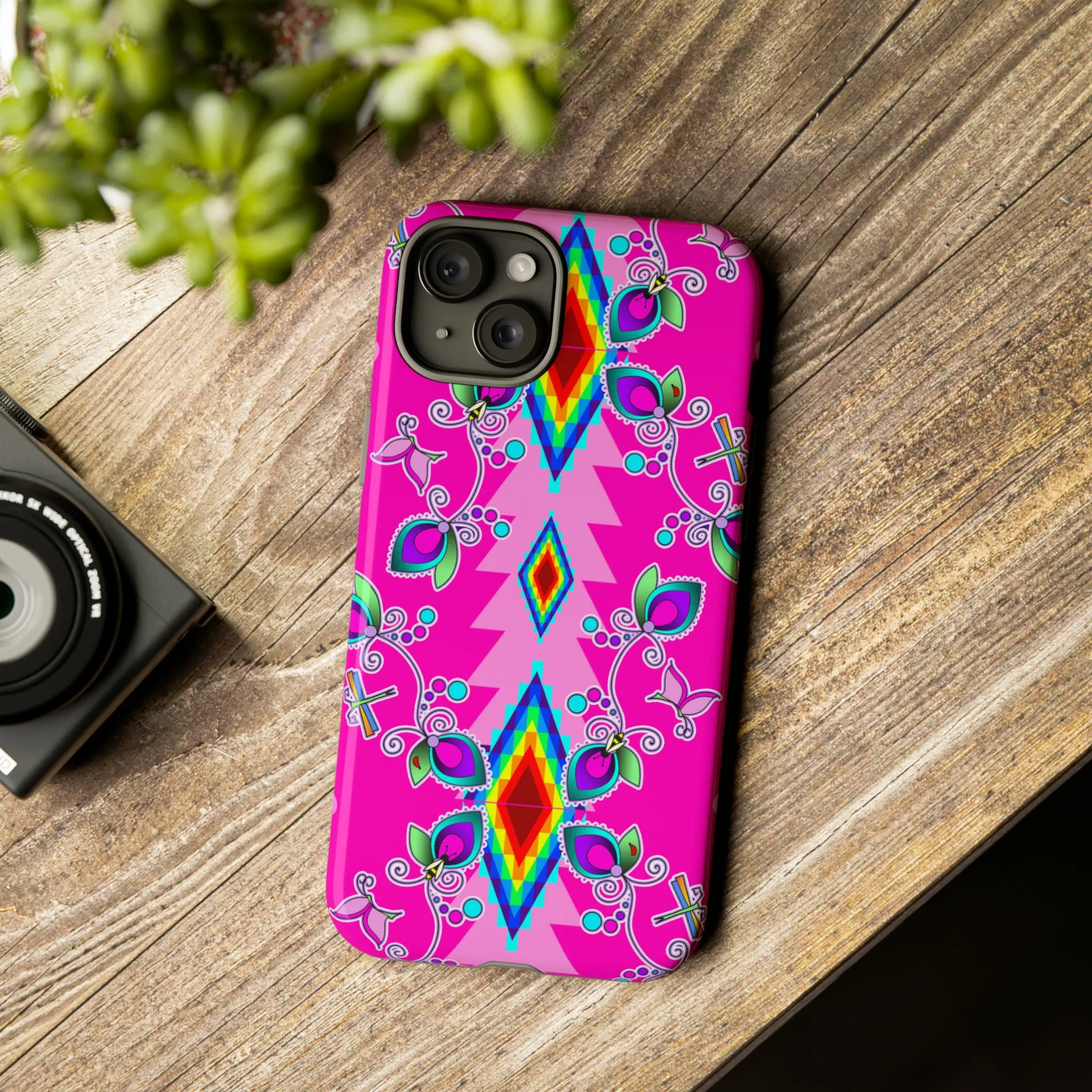 Pink Floral iPhone Case (15 and 14 models)