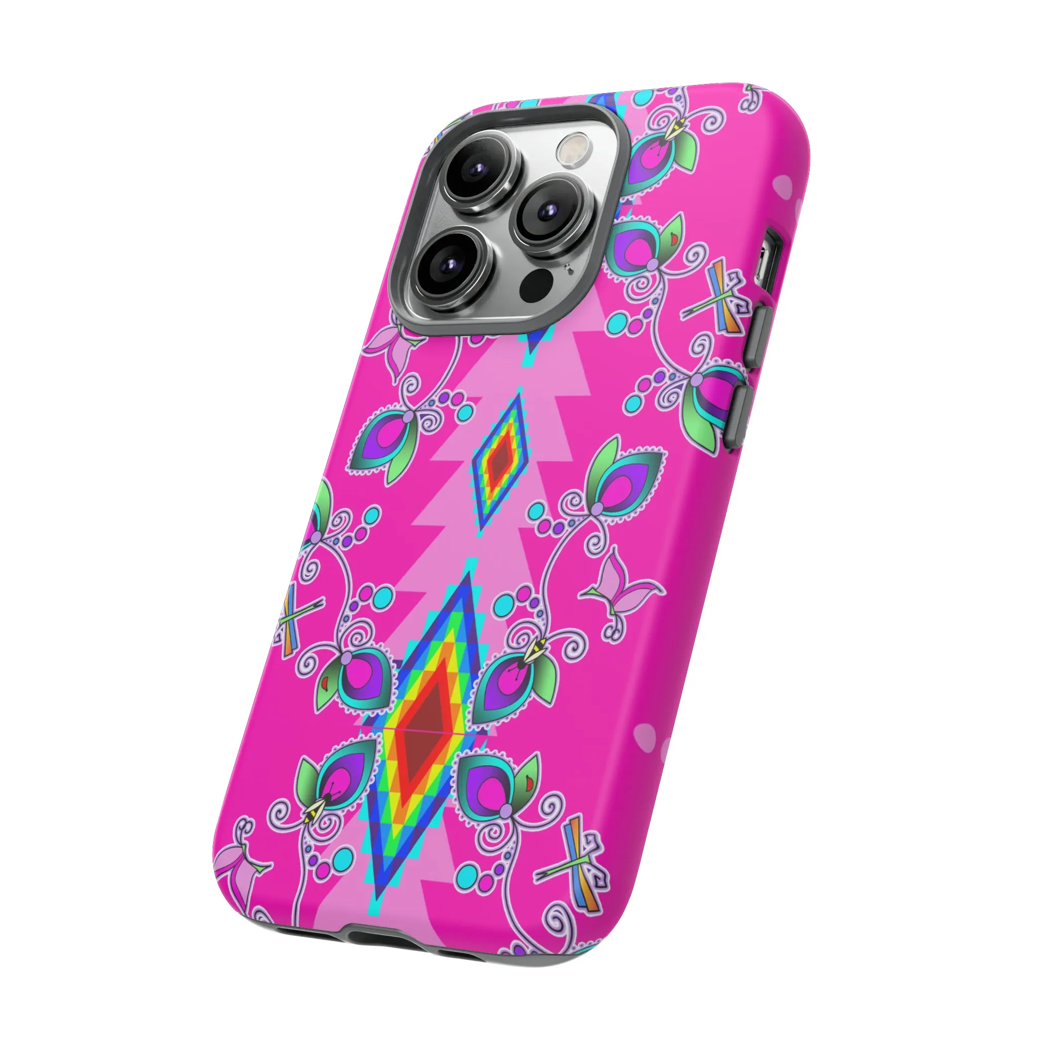 Pink Floral iPhone Case (15 and 14 models)