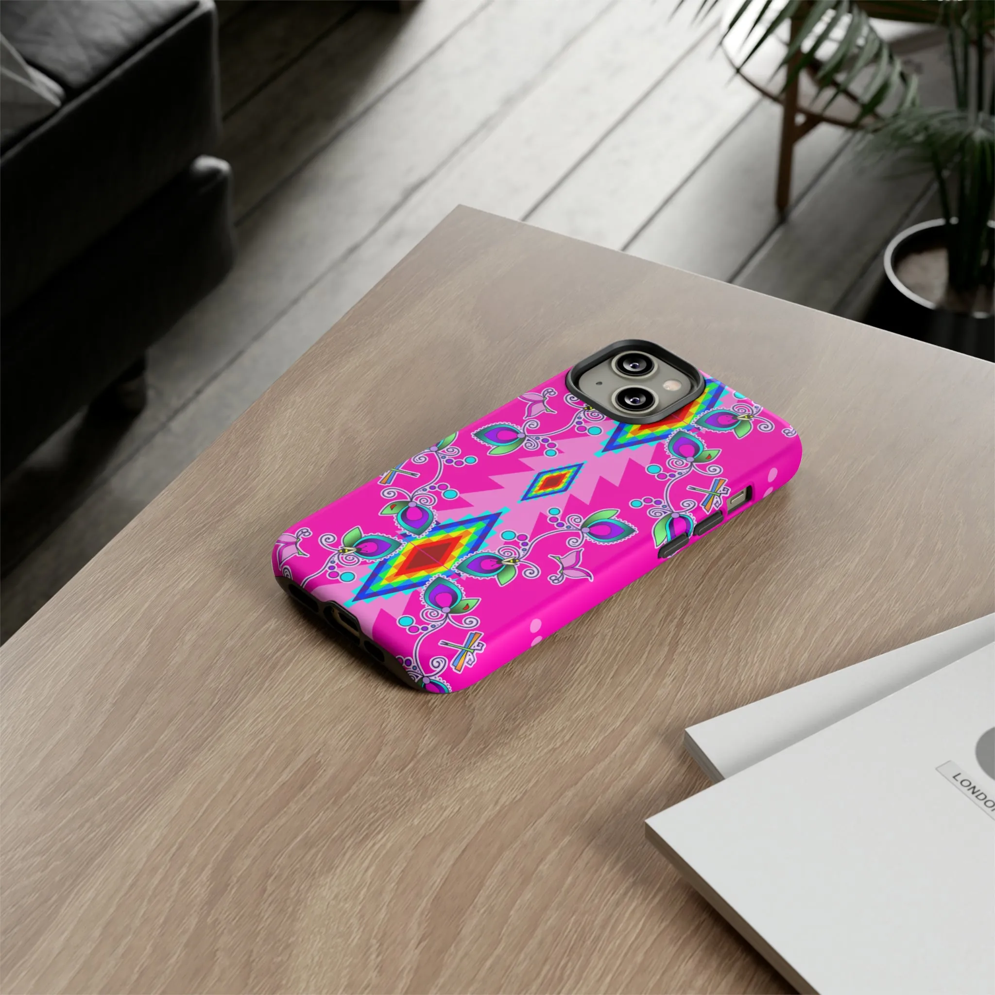 Pink Floral iPhone Case (15 and 14 models)