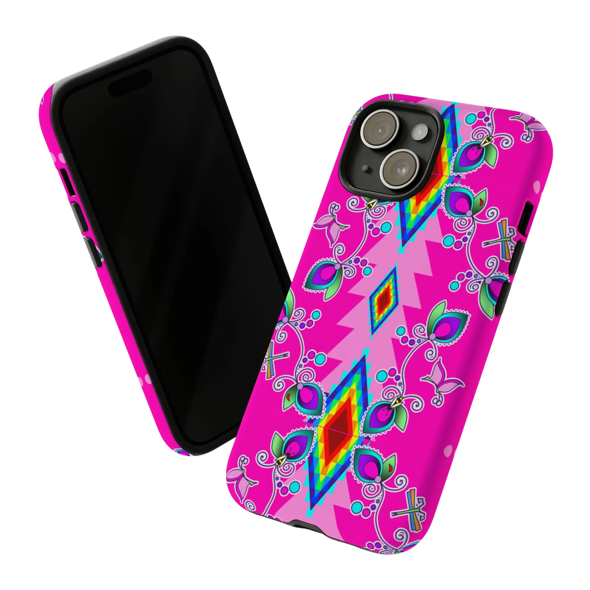 Pink Floral iPhone Case (15 and 14 models)