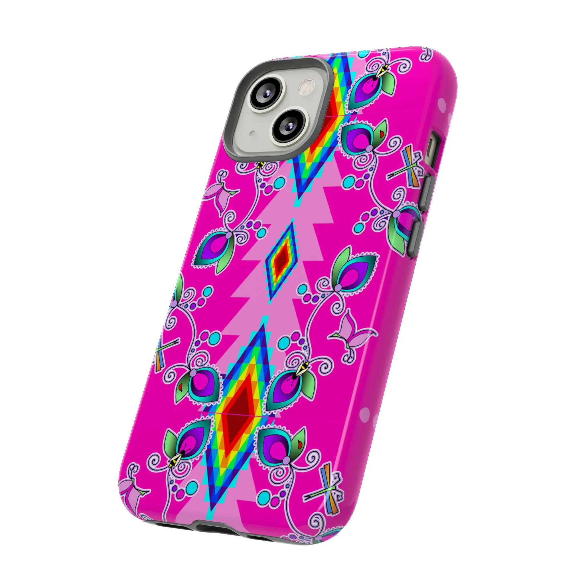 Pink Floral iPhone Case (15 and 14 models)