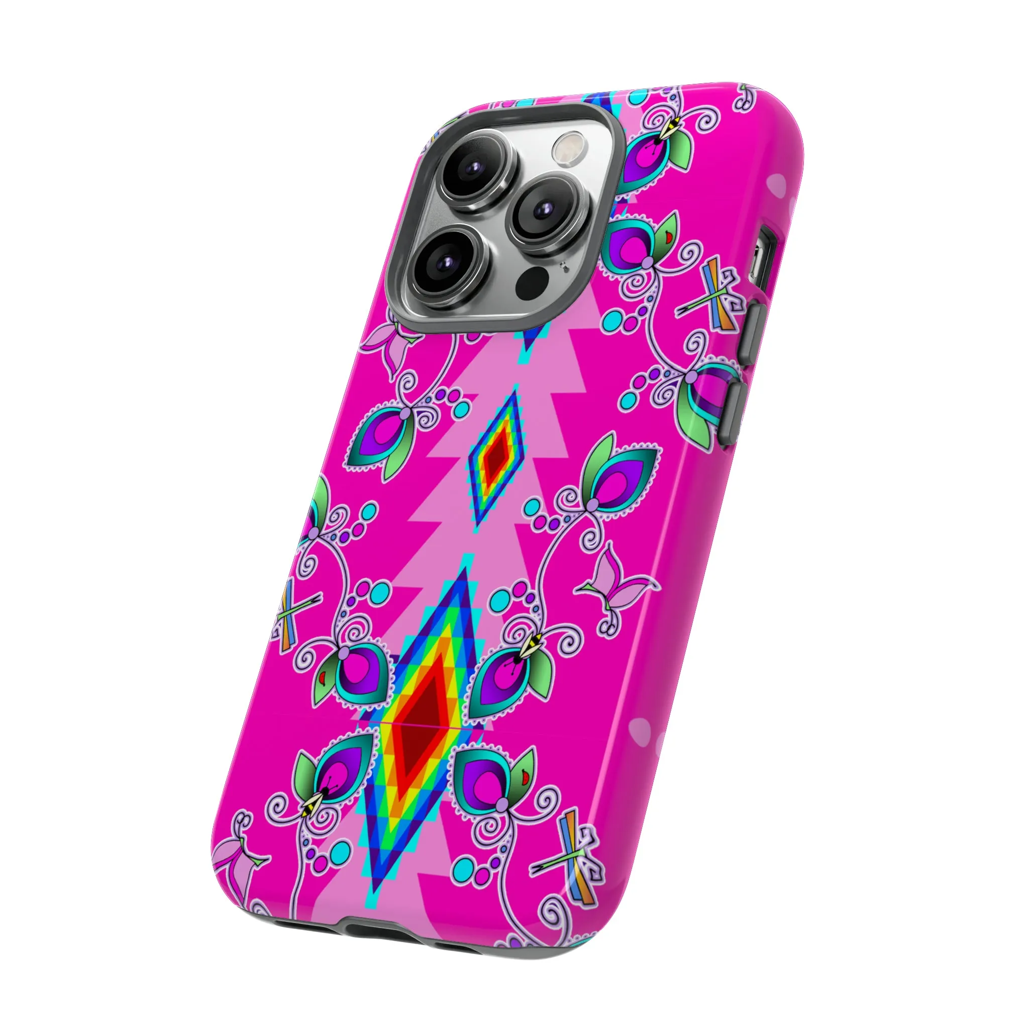 Pink Floral iPhone Case (15 and 14 models)