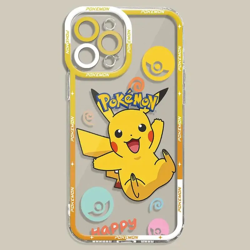 Pokemon Pikachu Phone Case for Apple iPhone 15 Plus 14 Pro Max 13 12 Mini 11 Pro XR 8 SE 7 XS MAX Matte Steel Cover