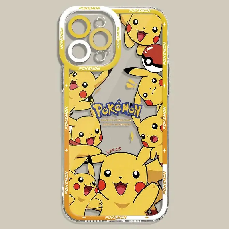 Pokemon Pikachu Phone Case for Apple iPhone 15 Plus 14 Pro Max 13 12 Mini 11 Pro XR 8 SE 7 XS MAX Matte Steel Cover