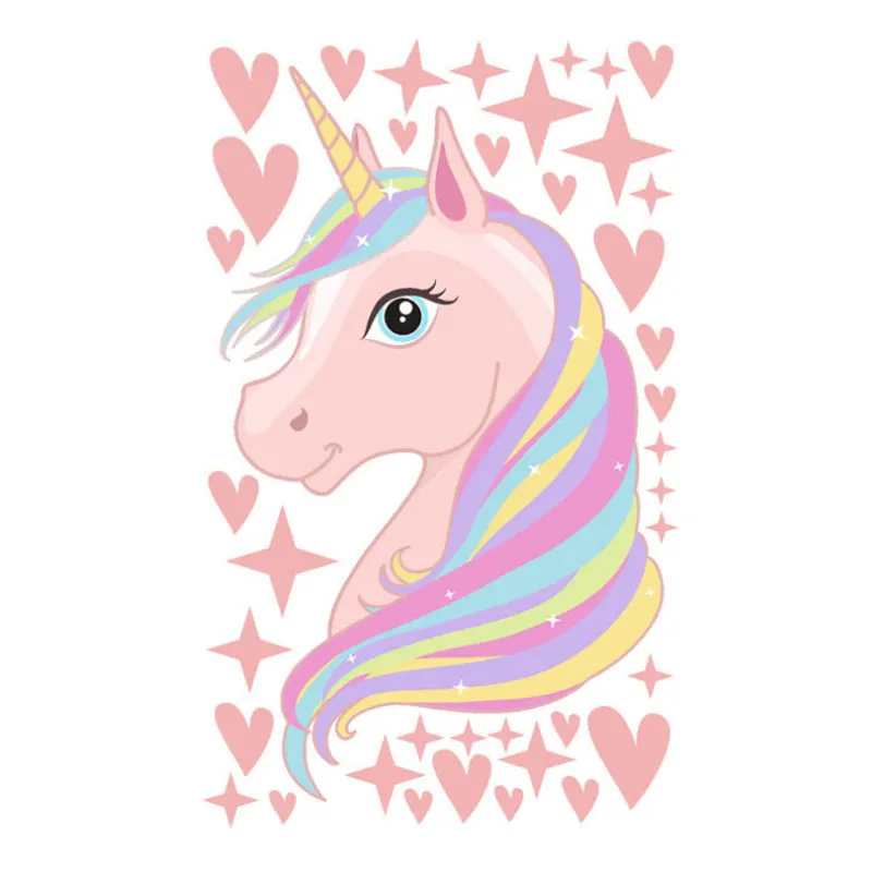 Reflective PVC Wallpaper Sticker Rainbow Unicorn Wall Decal