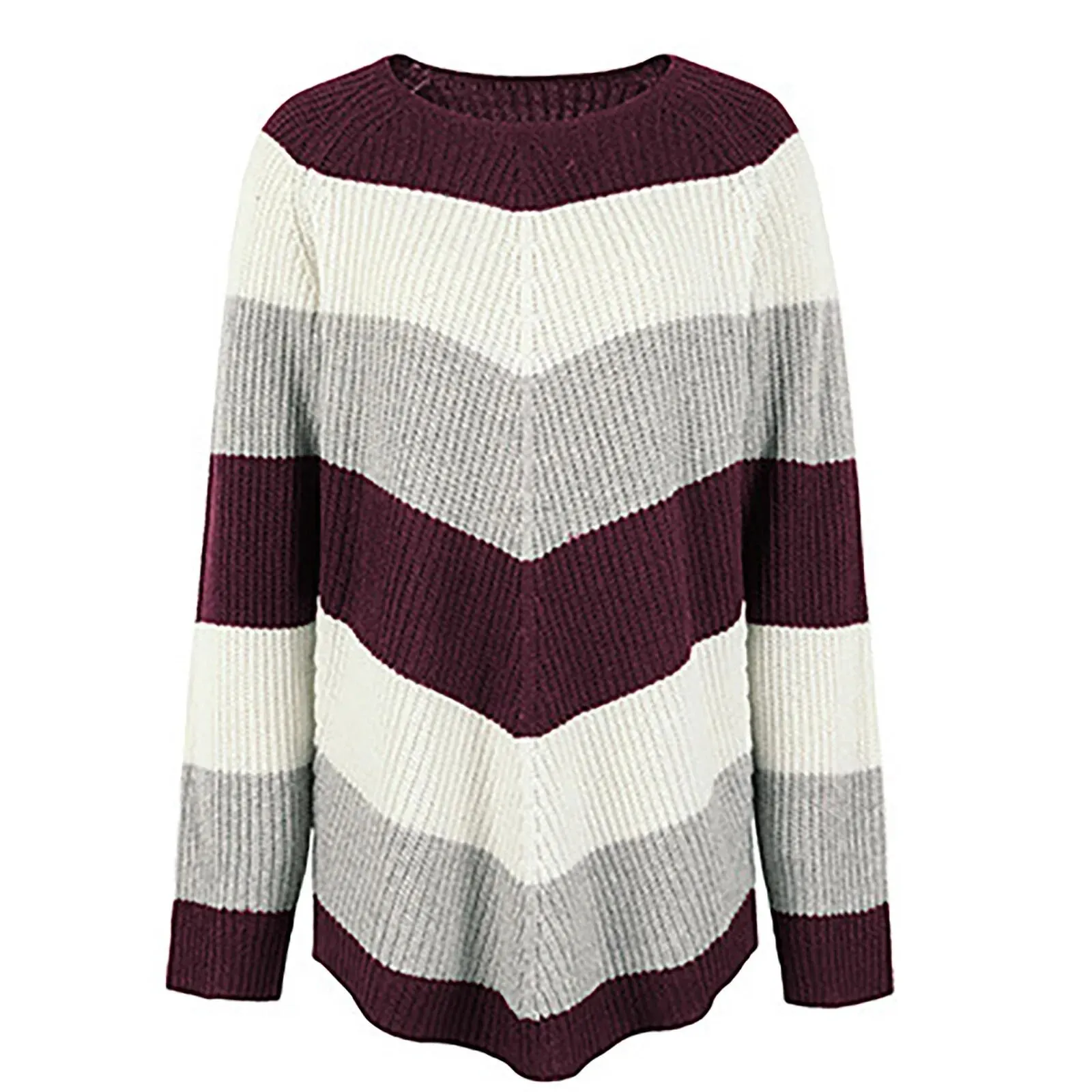 Round Neck Multicolor Sweater