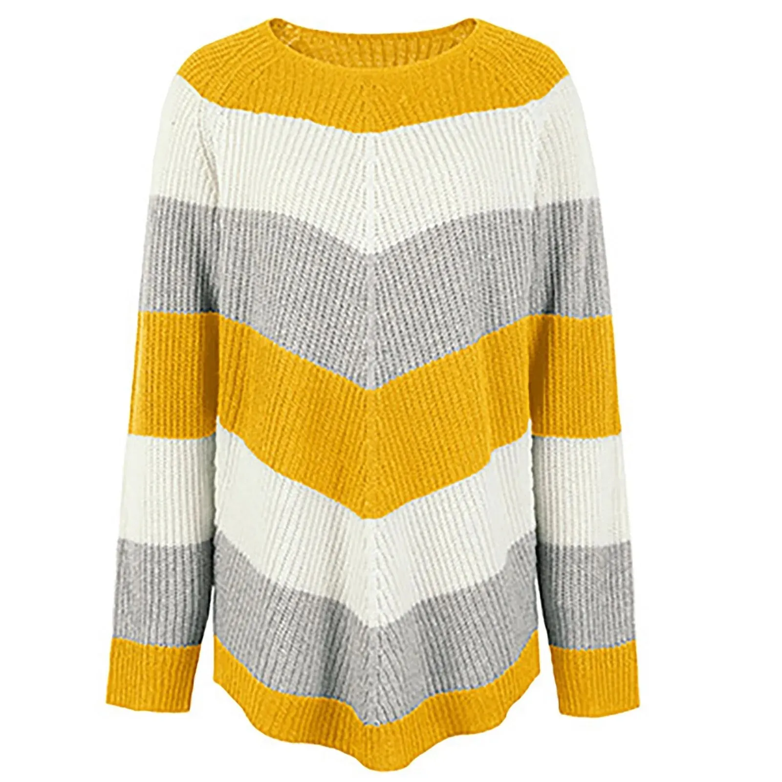 Round Neck Multicolor Sweater