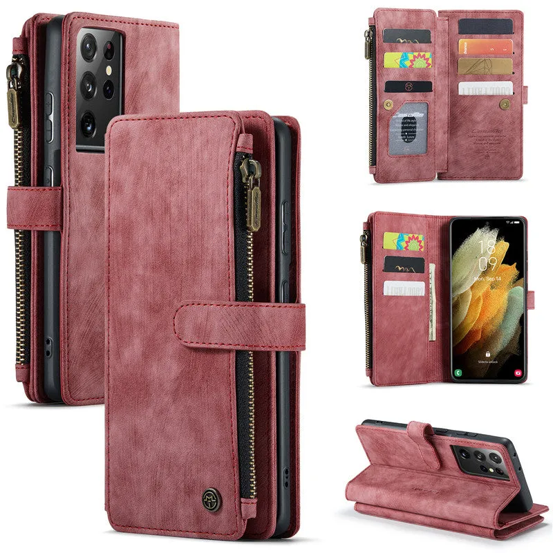 Samsung Wallet Phone Case PU Leather Various Models