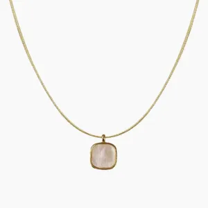 Square Shell Pendant Necklace