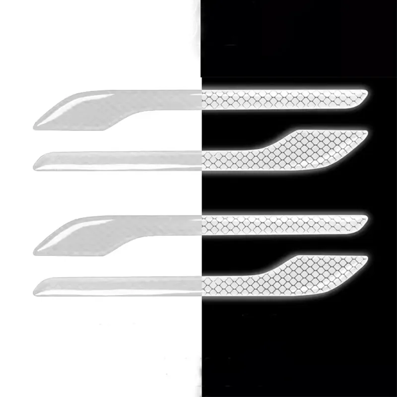 TAPTES Door Handle Warning Reflective Stickers for Model Y Model 3, Set of 4