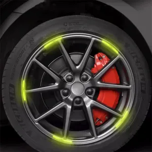 TAPTES® Wheel Rim Reflective Warning Stickers for Tesla Model S/3/X/Y/Cybertruck, Set of 20