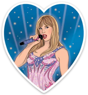 Taylor Greatest Era Heart Die Cut Sticker