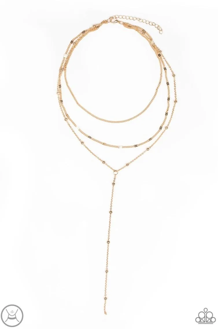 Think Like A Minimalist Gold Choker - Paparazzi Accessories