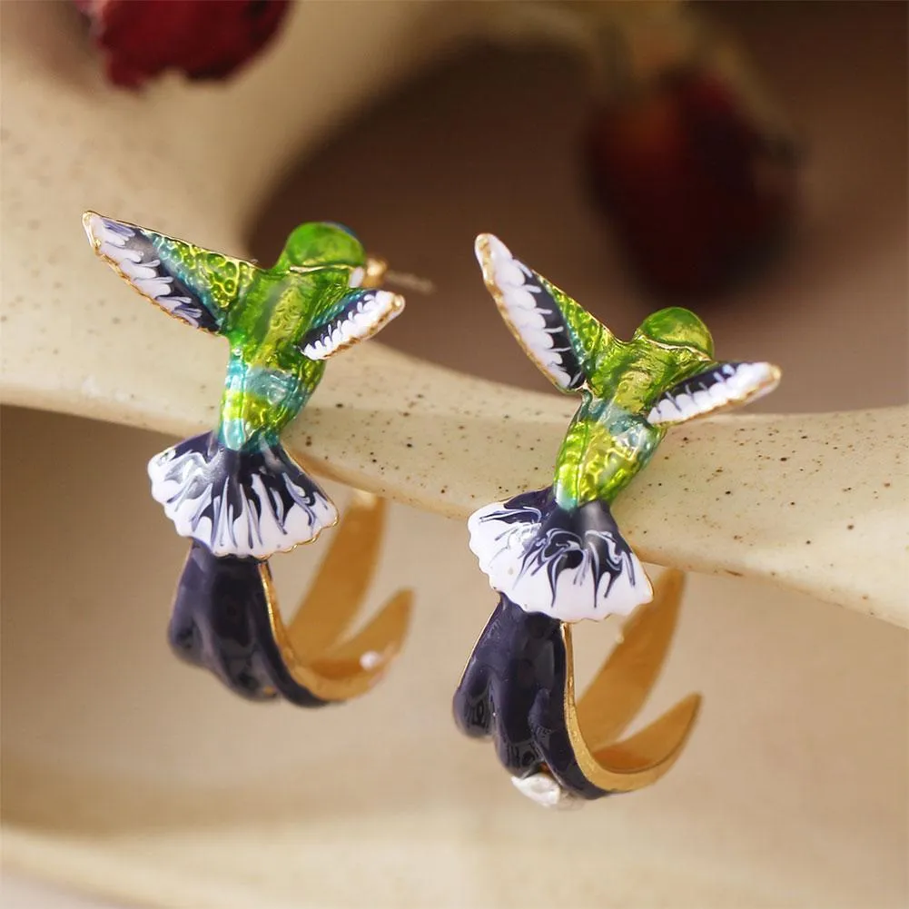 Unique Creative Hummingbird Earrings