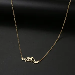 Unique Horse Heartbeat Necklace