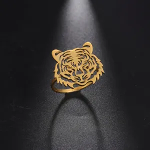 Unique Tiger Face Ring