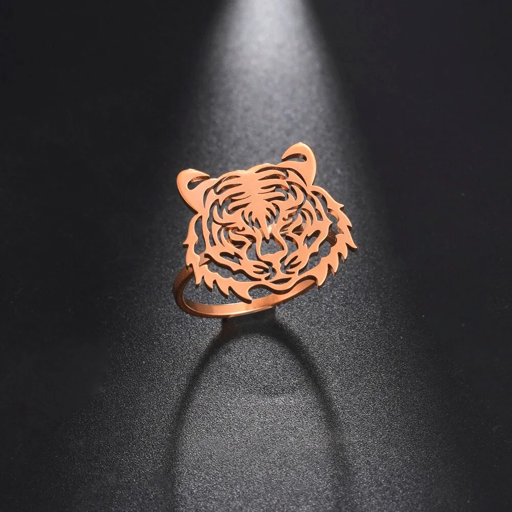 Unique Tiger Face Ring