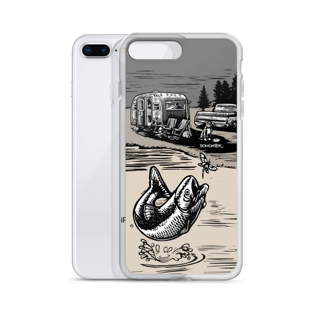 Vintage Trailer "Fish Story" iPhone Case