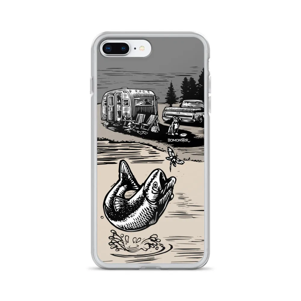 Vintage Trailer "Fish Story" iPhone Case