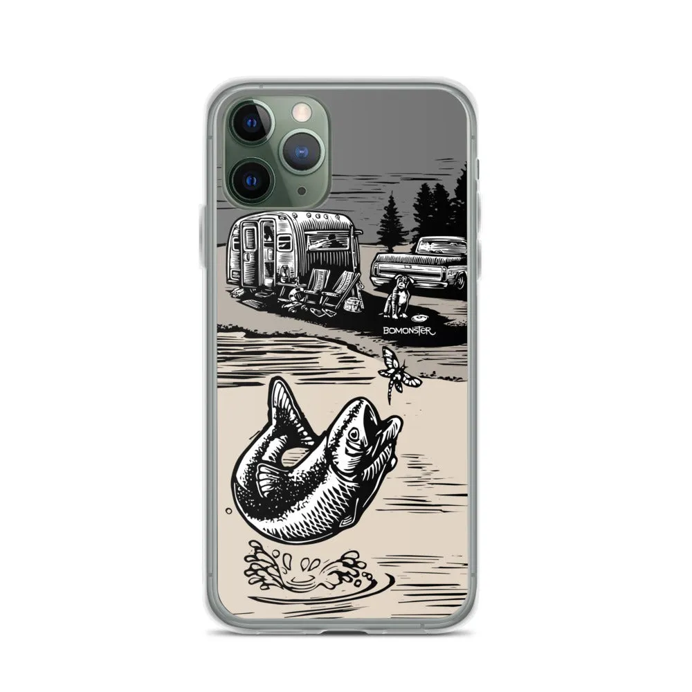 Vintage Trailer "Fish Story" iPhone Case