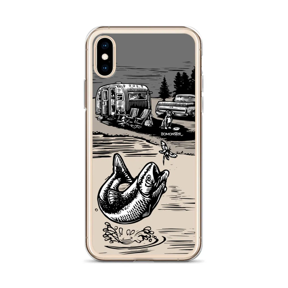 Vintage Trailer "Fish Story" iPhone Case