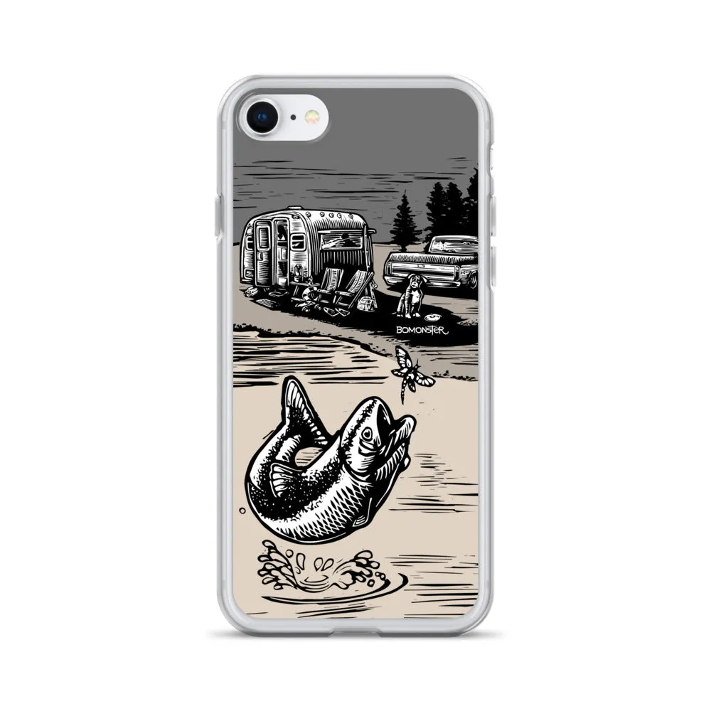 Vintage Trailer "Fish Story" iPhone Case