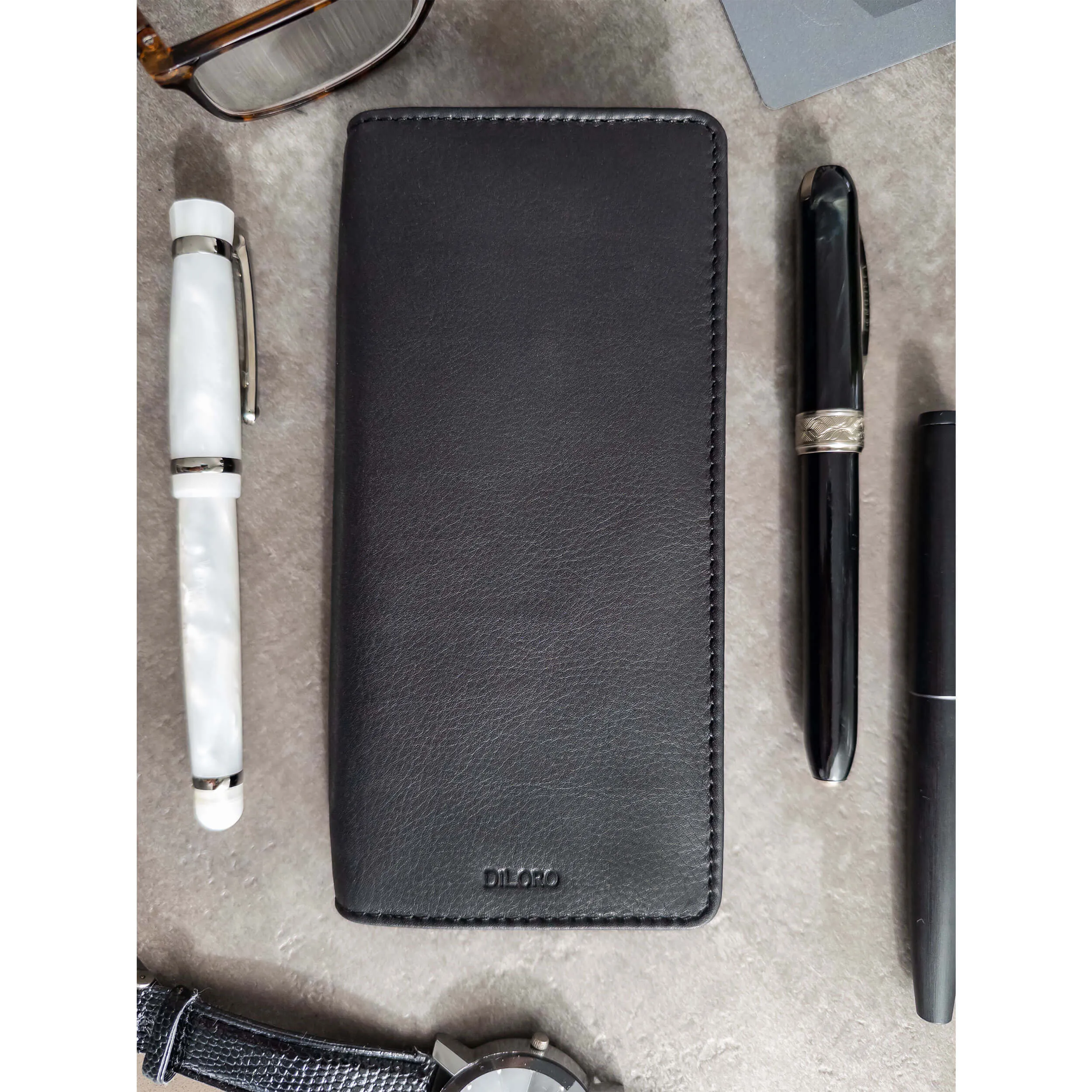 Zippered Leather Pen Holder | Three or Four Pens